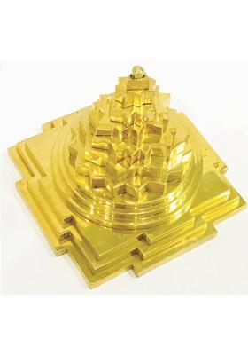 Parashara Meru Shri Yantra - Brass - for Success, Wealth & Prosperity (7.5 x 7.5 x 6.5 cm) Brass Yantra&nbsp;&nbsp;(Pack of 1)