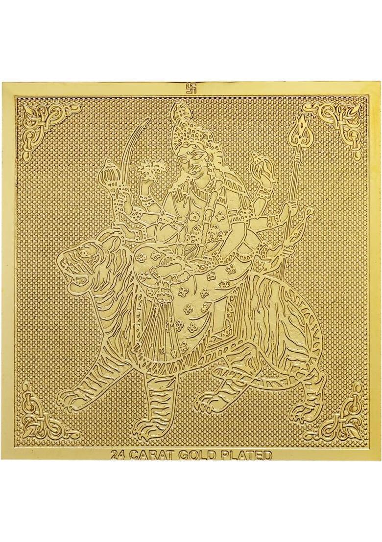 Rudra Centre Shree Durga Yantra - Pocket Size Copper Yantra&nbsp;&nbsp;(Pack of 1) - Indya