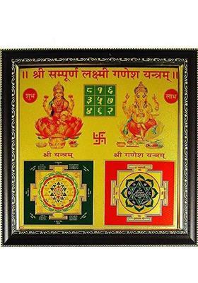 SHRI ASTHA VINAYAK Shri Shree Sampoorna Laxmi Ganesh Yantra for Wealth, Wisdom & Prosperity Wooden Yantra&nbsp;&nbsp;(Pack of 1)