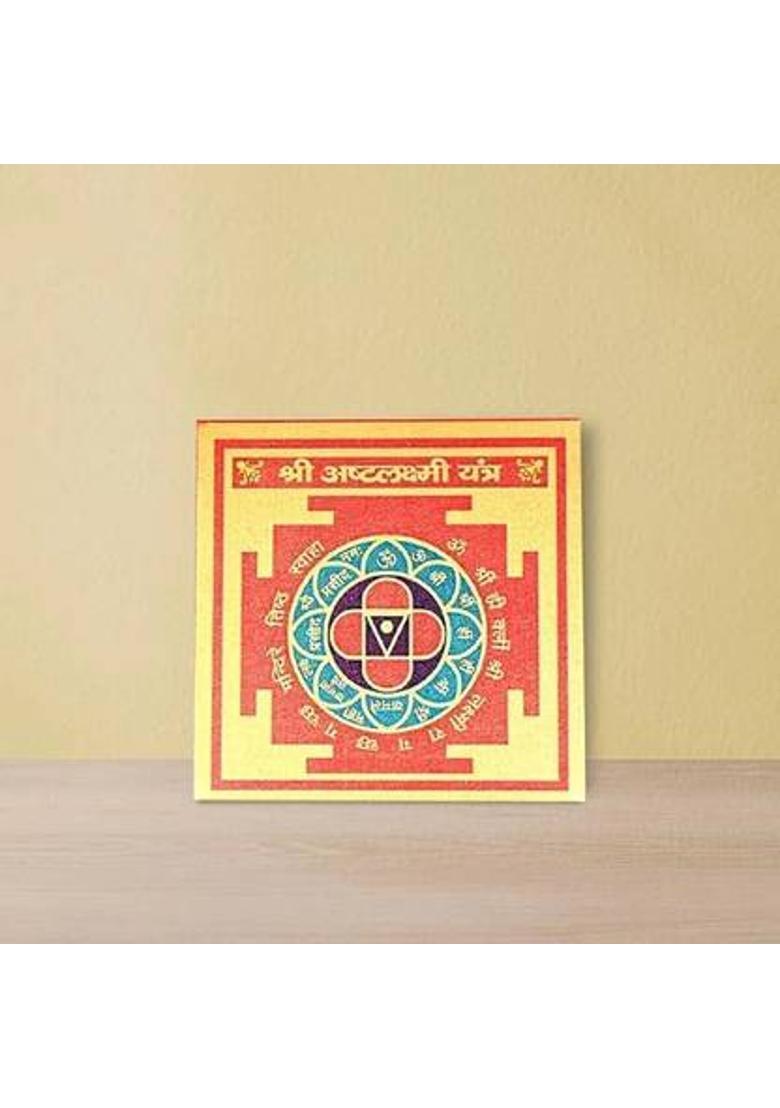 Deal Tree Sampoorna Shree AshtLaxmi Yantra Gold, Plated Yantra&nbsp;&nbsp;(Pack of 1) - Indya