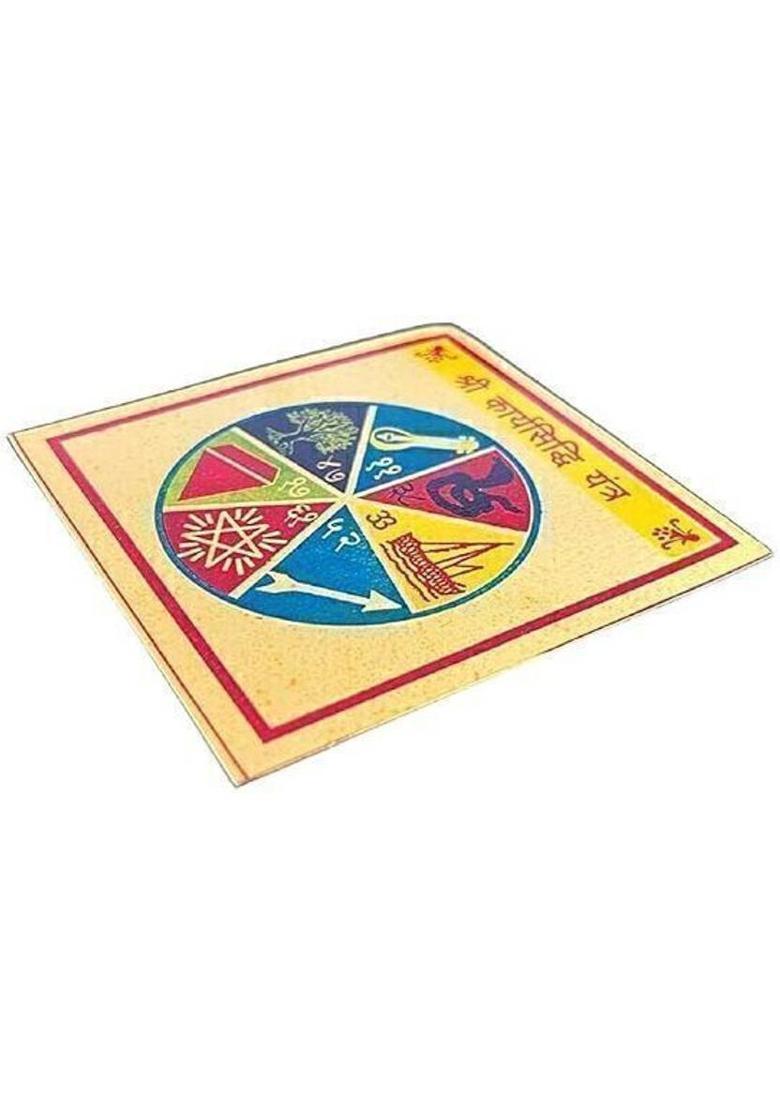 Deal Tree Karya Sidhi Yantra Gold, Plated Yantra&nbsp;&nbsp;(Pack of 1) - Indya