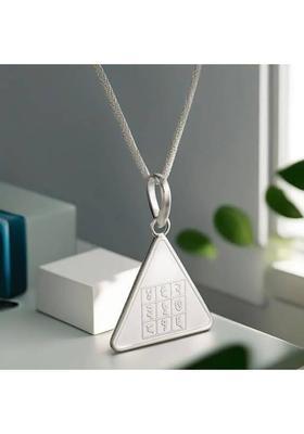 Trishakti Silver Pyra Yantra Pendant Energised Pyra yantra Locket, Silver 7 gm Silver Yantra&nbsp;&nbsp;(Pack of 1)