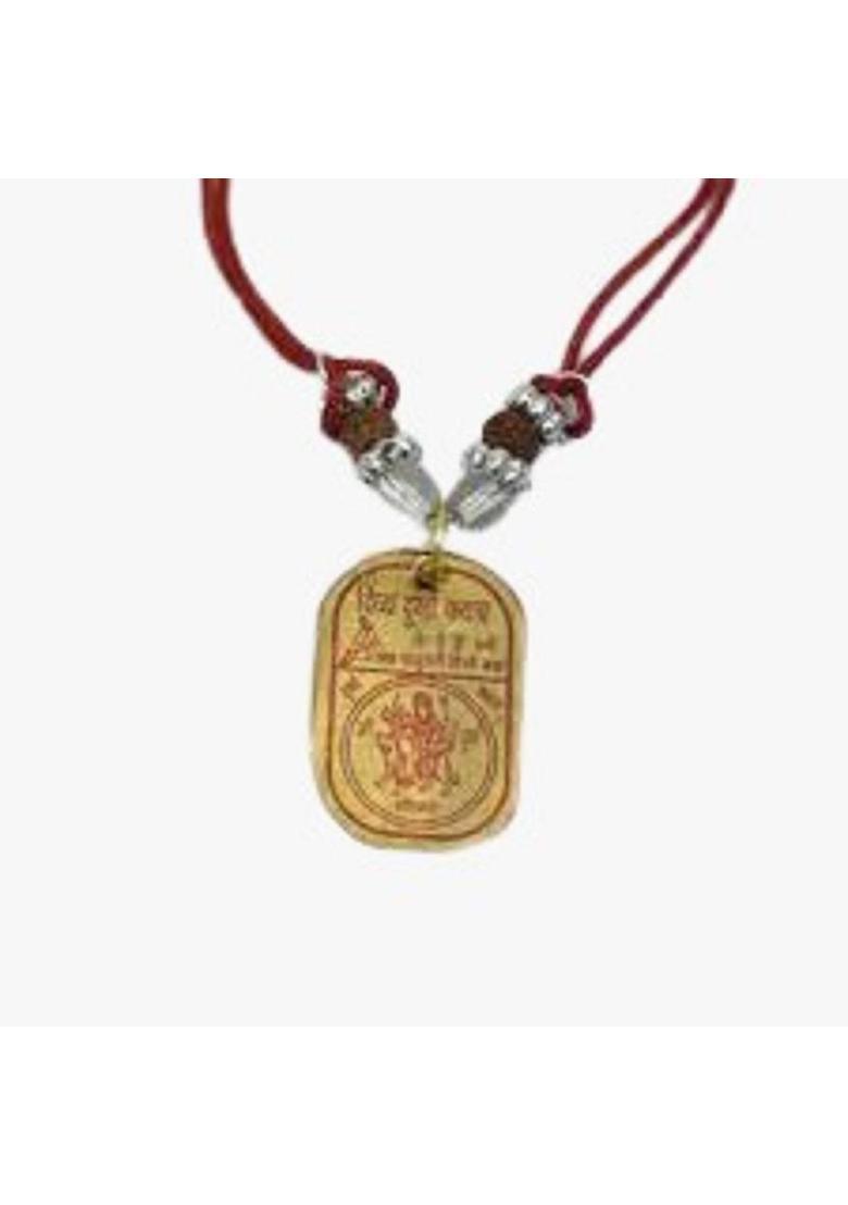 SHRI ASTHA VINAYAK SIDH SHRI DURGA KAVACH/Yantra for For Health, Wealth, Protection, Prosperity and Success PACK OF 1 Brass Yantra&nbsp;&nbsp;(Pack of 1) - Indya