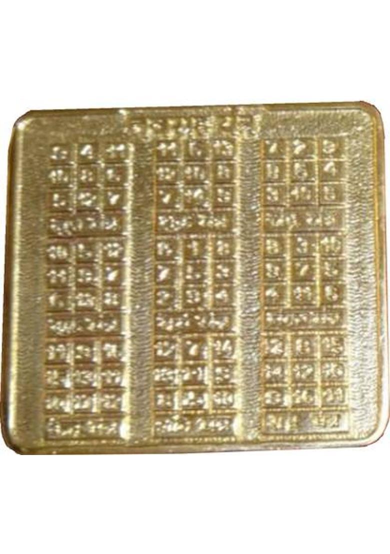 Kesar Zems Golden Plated Panch Dhatu Nav Grah Yantra Plated Yantra - Indya