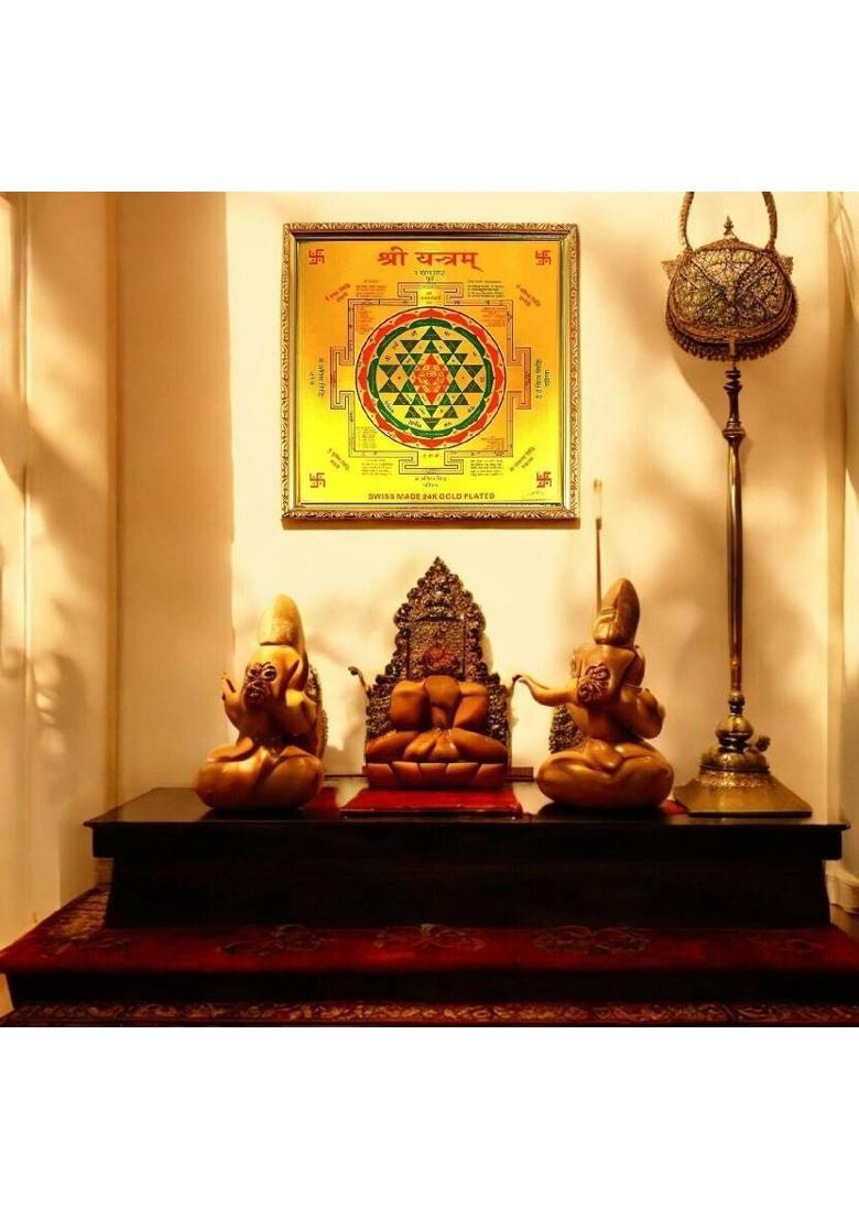 Aanshi shoppe Pure Shri Yantra For Luxmi_Rss_Hd023 Brass Yantra&nbsp;&nbsp;(Pack of 1) - Indya