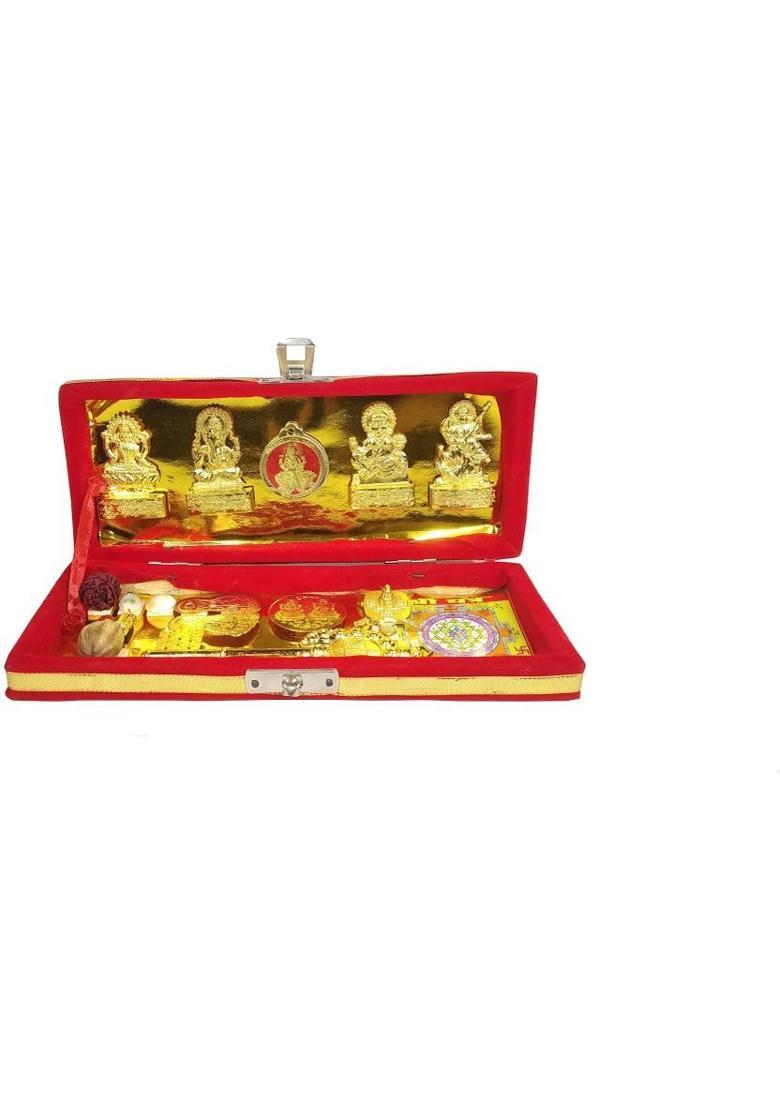 Adhvik Shri Shree Dhan Laxmi Yantra Kuber for Goddess Bright Future Dhan Laxmi Yantra Locket of Wealth Energized Plastic Yantra&nbsp;&nbsp;(Pack of 1) - Indya