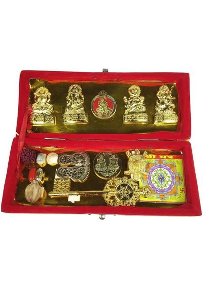 Adhvik Shri Shree Dhan Laxmi Yantra Kuber for Goddess Bright Future Dhan Laxmi Yantra Locket of Wealth Energized Plastic Yantra&nbsp;&nbsp;(Pack of 1) - Indya