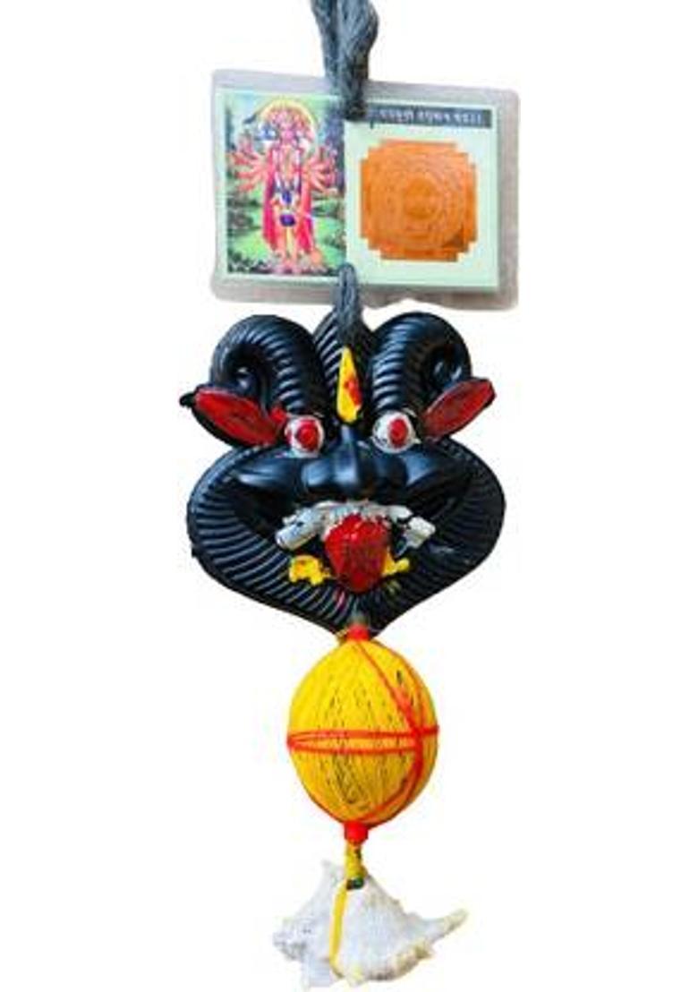 Tevarsans Nazar Battu for home door Wall Hanging Suraksha Kawach Office Home Car Wooden, Plastic, Cotton Yantra&nbsp;&nbsp;(Pack of 1) - Indya