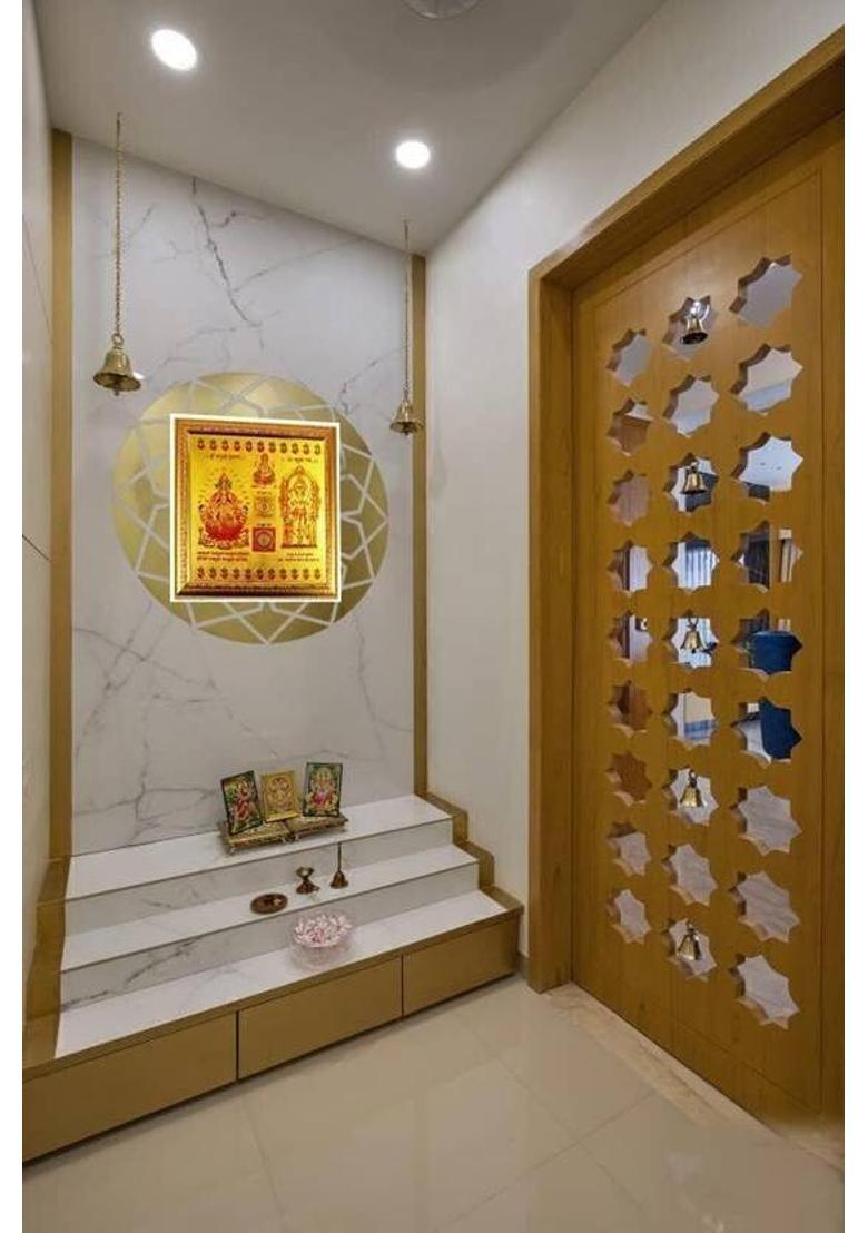 Deal Tree Diwali Yantra shri Shree sampoorn sampurna kuber laxmi Lakshmi Yantra Gold, Plated Yantra&nbsp;&nbsp;(Pack of 1) - Indya
