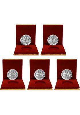 NINE10 German Silver 10 Grams Silver Plated Coin for Diwali Gift Items for Men