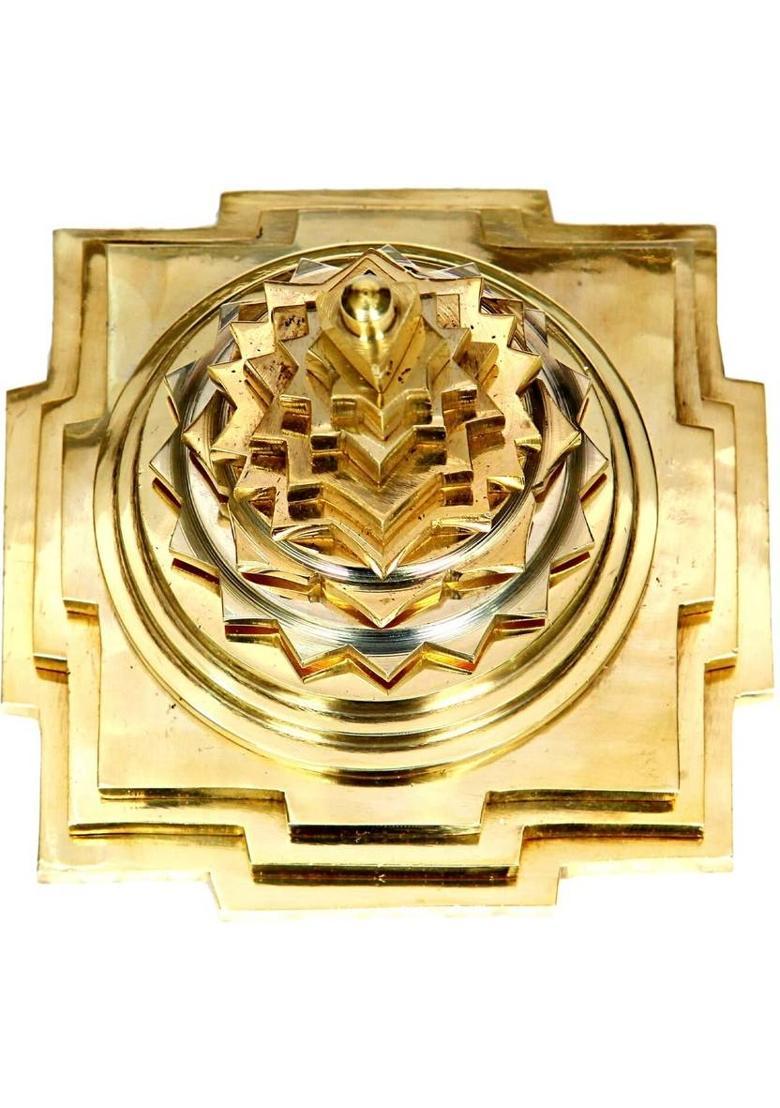 sanskaari Shri Laxmi gemstone gomti yantra wealth pyramid Yantra, Lakshmi Kuber Yantra Brass Yantra&nbsp;&nbsp;(Pack of 1) - Indya