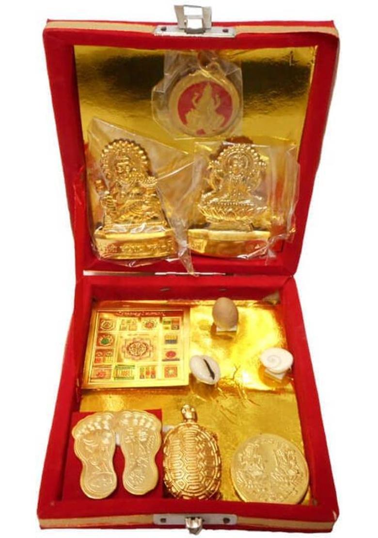 SwadesiBuyzzar Kuber Dhan Laxmi Varsha Brass Yantra&nbsp;&nbsp;(Pack of 1) - Indya