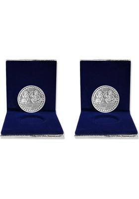 NINE10 German Silver 10 Grams Silver Plated Coin for Diwali Gift Items for Men