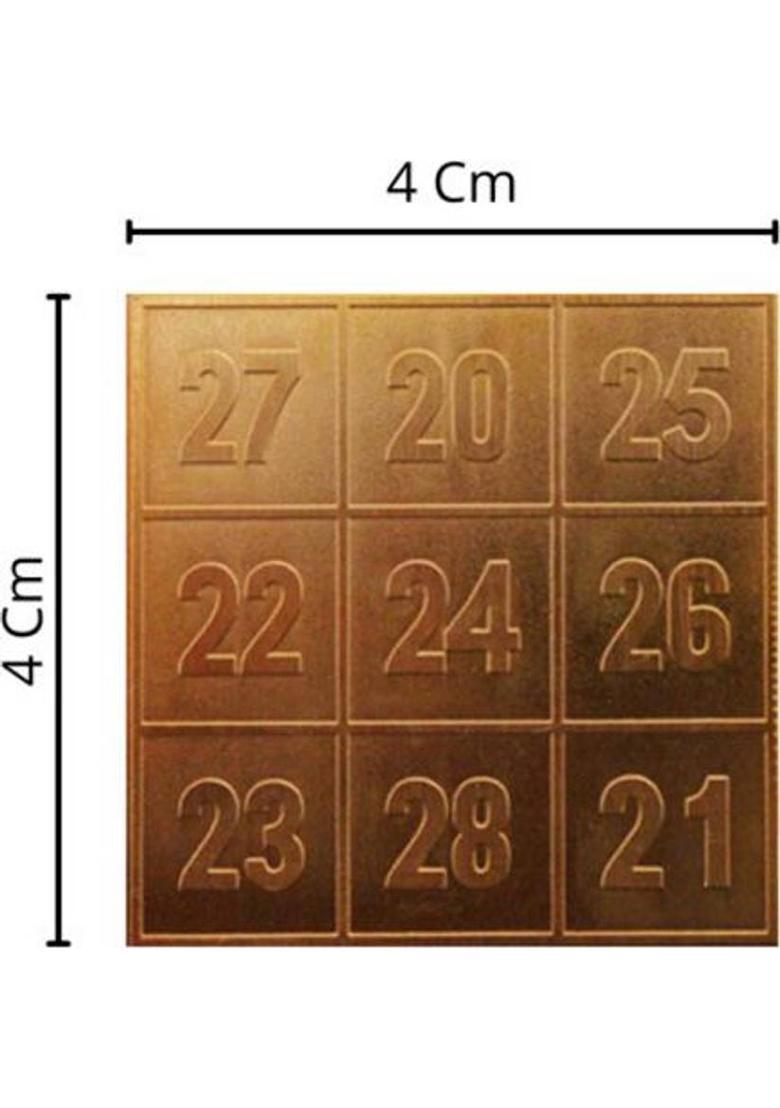 Memoir Pure Copper Metal Kubera Yantra Wealth and Prosperity with Numerical 72 Copper Yantra&nbsp;&nbsp;(Pack of 1) - Indya