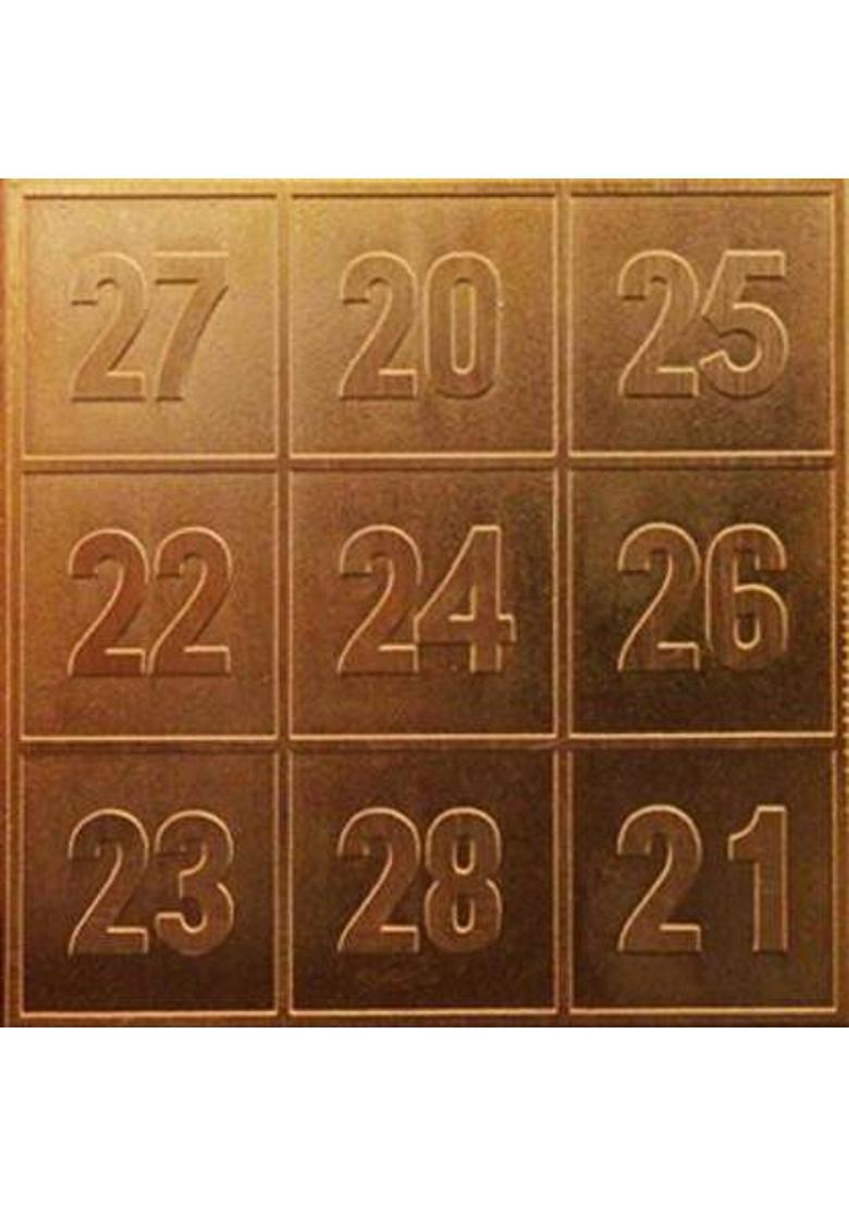 Memoir Pure Copper Metal Kubera Yantra Wealth and Prosperity with Numerical 72 Copper Yantra&nbsp;&nbsp;(Pack of 1) - Indya