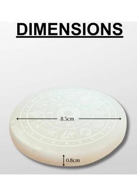 Divine Mystica Selentine Plate for charging crystal Stones Bracelets Stoneware Yantra&nbsp;&nbsp;(Pack of 1)