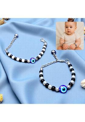 Oxidised Silver Beads Bracelet Set&nbsp;&nbsp;(Pack of 2)