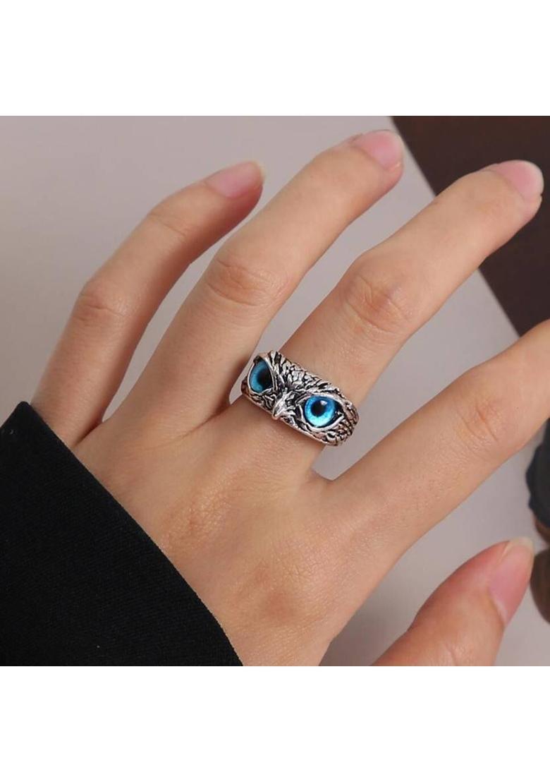 Owl Ring and Ertugrul Ghazi Ring for Boy and Girl Ring for Biker/Hiphop Ring Stainless Steel Silver Plated Ring - Indya