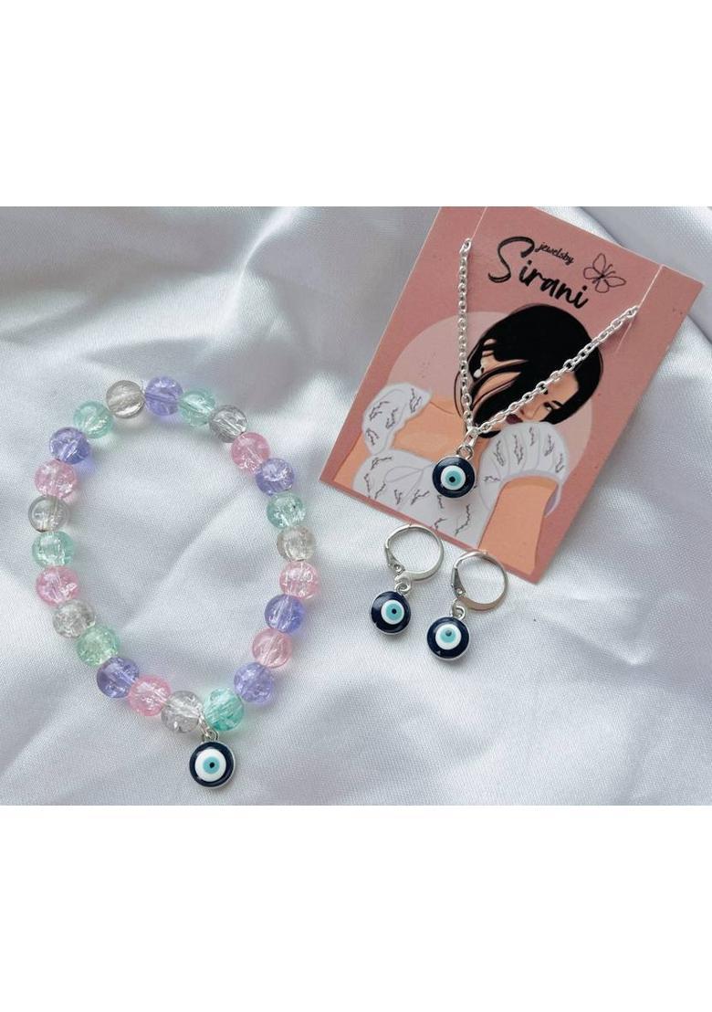 Alloy Silver Silver Jewel Set&nbsp;&nbsp;(Pack of 1) - Indya