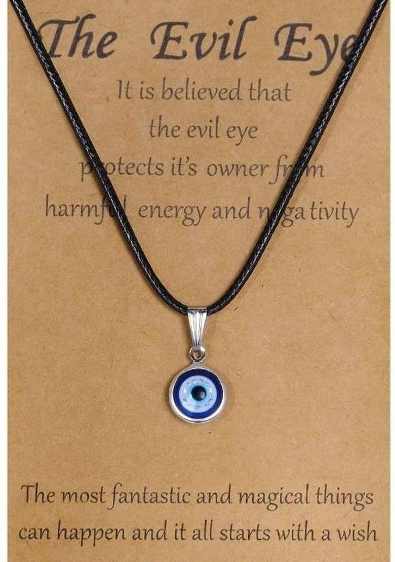 Aksha Collection Aksha Collection Black, Blue Jewel Set (Pack of 1) Stainless Steel Pendant Set - Indya