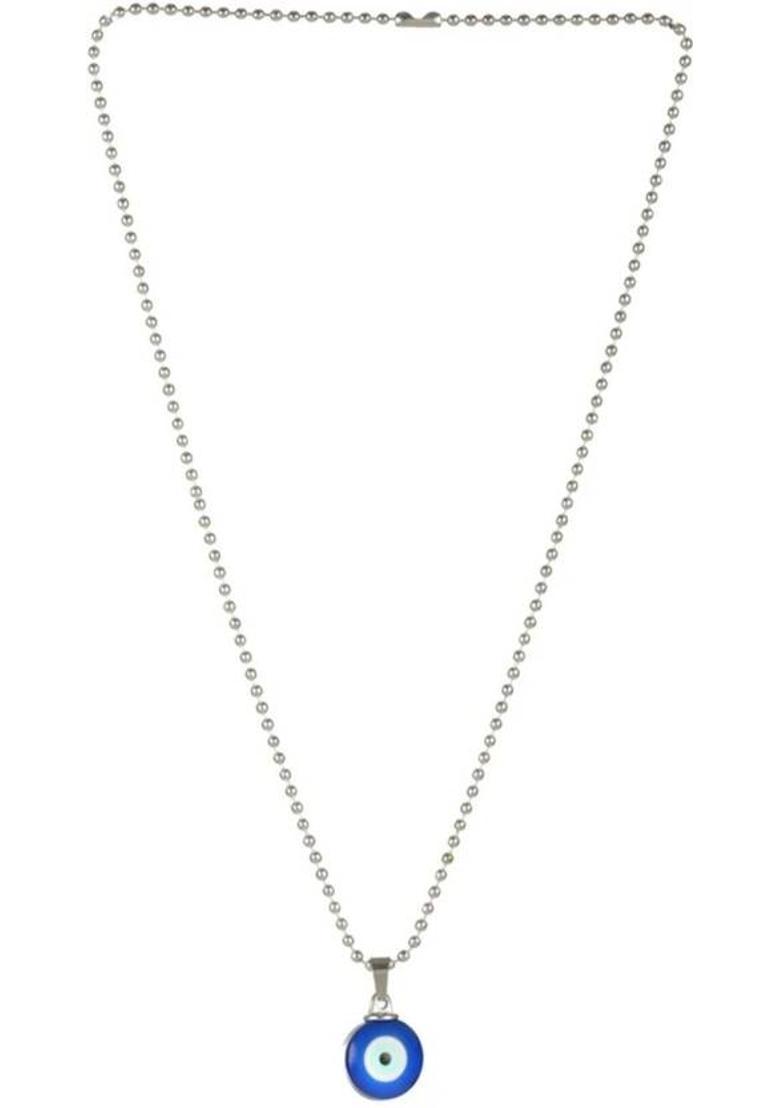 Aksha Collection Aksha Collection Black,Silver Jewel Set (Pack of 2) Stainless Steel Pendant Set - Indya