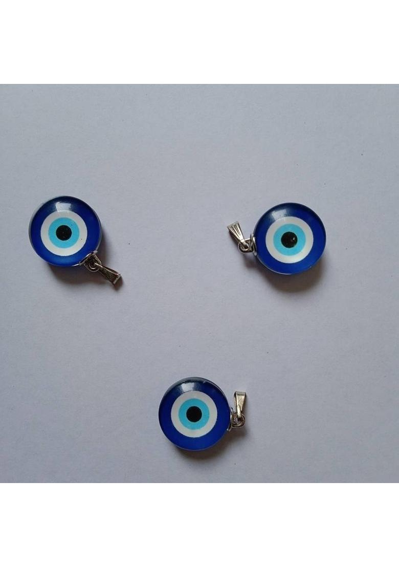 Khushi Traders Blue Evil Eye Pendant Original Turkish Evil Eye For Women, Crystal Locket 3pc Crystal Pendant - Indya