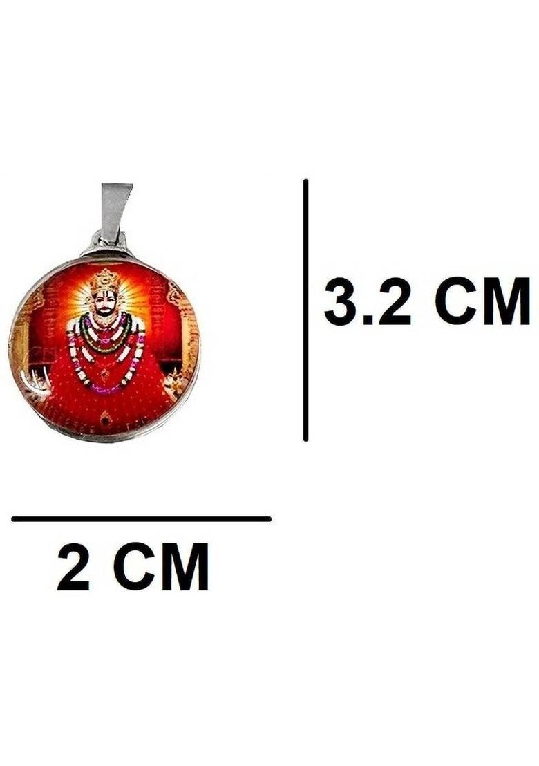Malas Collection Pack Of 2 JAR0535-02 Big Jai Shri Baba Khatu Shyam/Barbarika Ji Pendant Locket Plastic Pendant Set - Indya