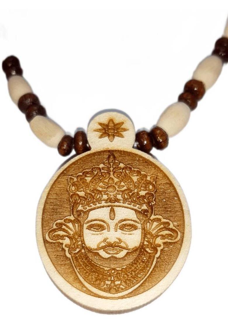 Malas Collection Pack Of 2 JAR0535-02 Big Jai Shri Baba Khatu Shyam/Barbarika Ji Pendant Locket Plastic Pendant Set - Indya
