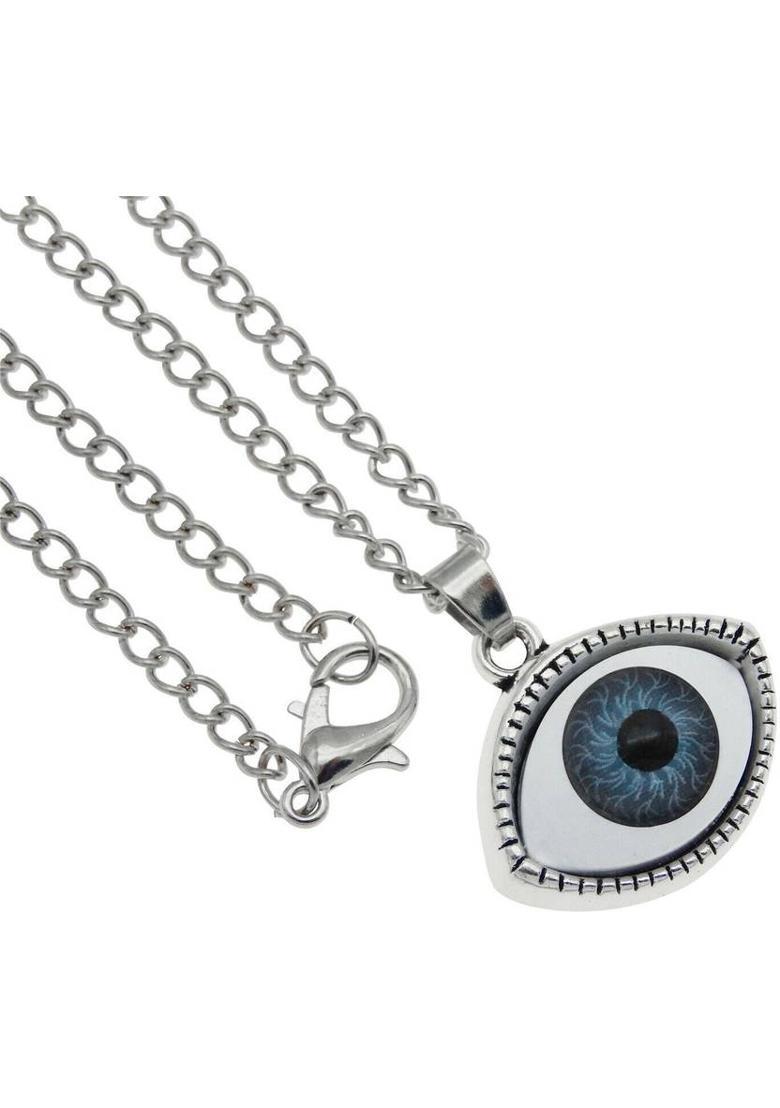 ROOTWAVE Evil Eye Pendant,Necklace,Locket with Chain for Women Men Jewellery Silver Alloy, Stainless Steel Pendant - Indya