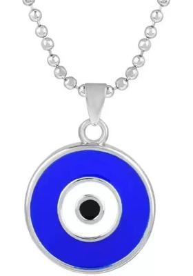 zebisco Nazar Suraksha Kavach Locket Evil Eye Pendant with Chains Stainless Steel Locket