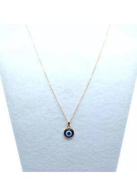 ROOTWAVE Fancy Gold Evil Eye Necklace Locket Pendant with Chain for Women Silver Stainless Steel Pendant