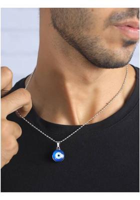 Deary Evil Eye Necklace Blue Eyes Amulet Pendant Necklace Chain Gift for Women,Girls Silver Crystal Crystal Pendant Set