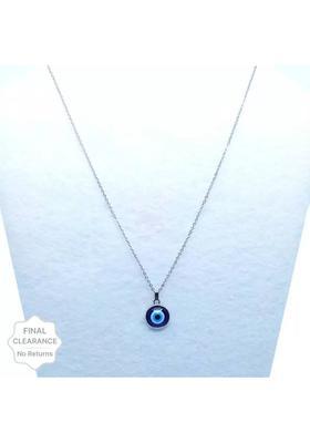 m a enterprises Evil Eye Pendant/Necklace Protect You From Harmful Energy and Negatives Nazar Sterling Silver Crystal Alloy, Crystal Locket Set