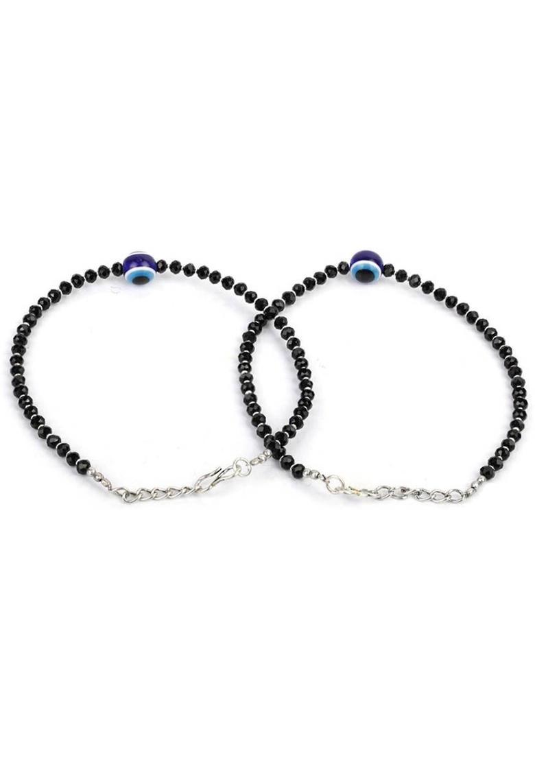 Evil Eye Anklet, 375 Brass Anklet (Pack of 2) Alloy Anklet&nbsp;&nbsp;(Pack of 2) - Indya