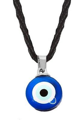 De-Ultimate JAR0534 Big Size Dual Side Blue Evil Eyes Nazar Suraksha Kavach Locket Pendant Plastic Pendant Set