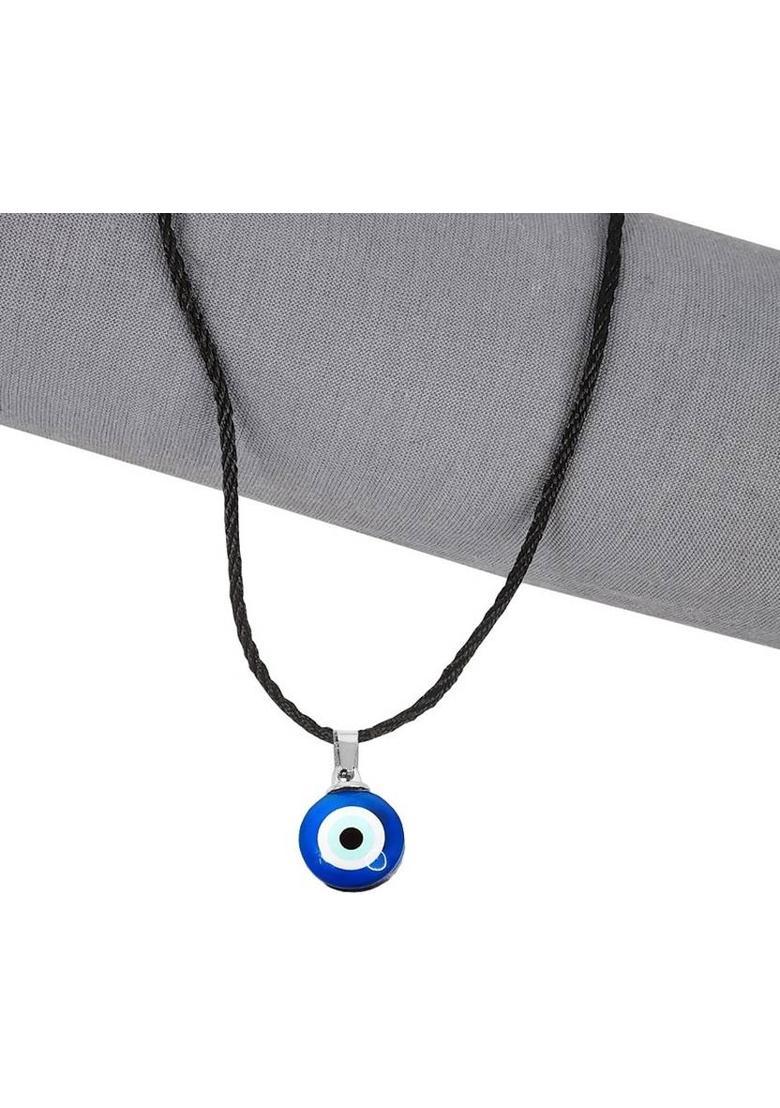 De-Ultimate JAR0534 Big Size Dual Side Blue Evil Eyes Nazar Suraksha Kavach Locket Pendant Plastic Pendant Set - Indya