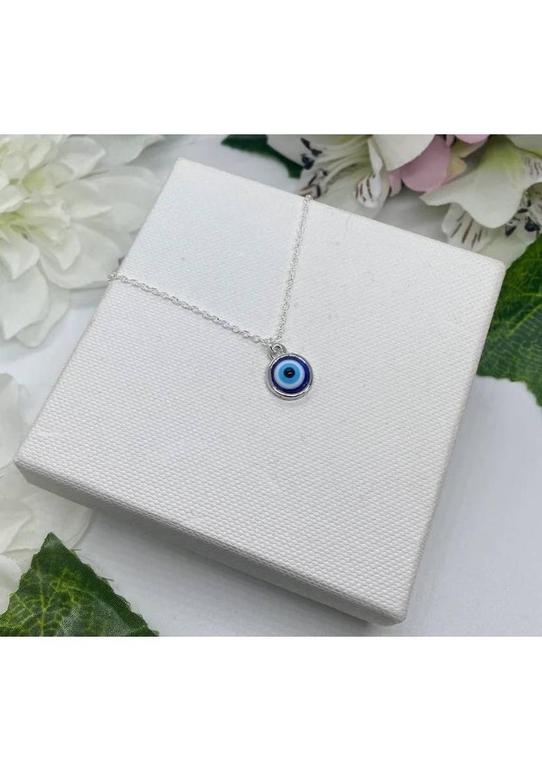 Evil eye stylish chain for men and women Silver Plated Metal, Stainless Steel Chain - Indya