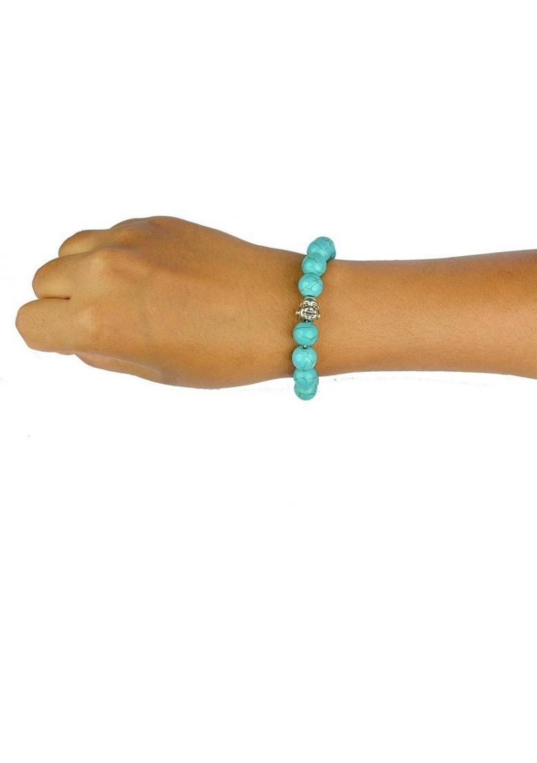 Crystal Beads, Crystal, Turquoise Bracelet - Indya