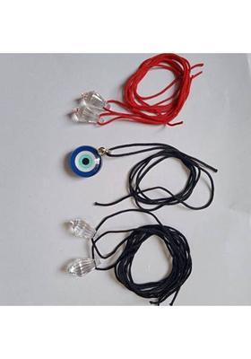 Khushi Traders Pack Of 5 crystal Blue Evil Eye Nazar Suraksha Kavach Locket Pendant Necklace Crystal Crystal, Stone Pendant