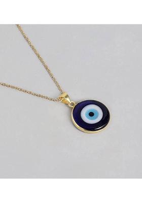 Syfer Evil Eye Pendant for Women and Girls Trendy Evil Eye Girls Necklace Party Wear Gold-plated Brass Pendant
