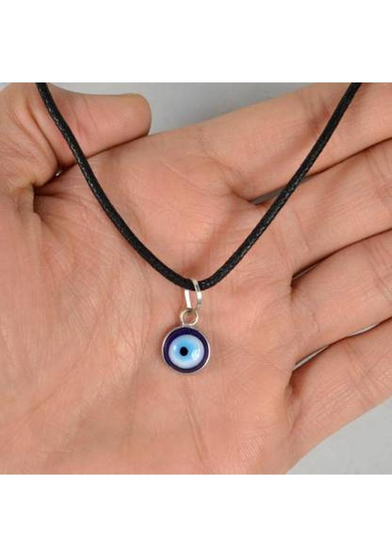 CRYSTU Natural Evil Eye Pendant With Thread Stone Beads Pendant Crystal, Beads Crystal Pendant - Indya