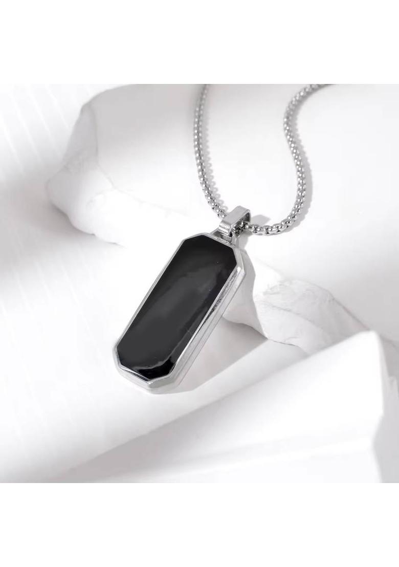 Dori, Stainless Steel Silver Silver, Black, Blue Jewel Set&nbsp;&nbsp;(Pack of 2) - Indya