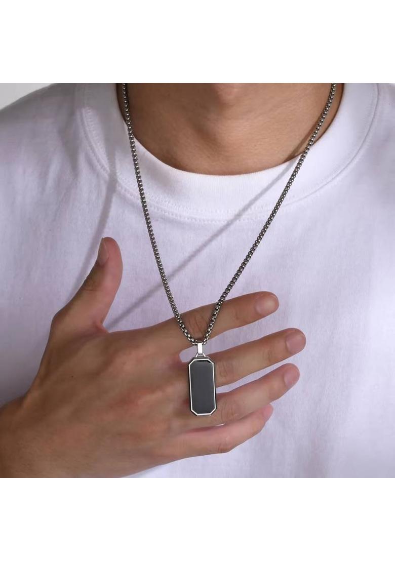 Dori, Stainless Steel Silver Silver, Black, Blue Jewel Set&nbsp;&nbsp;(Pack of 2) - Indya