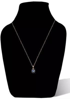 zebisco Classic Gold-Plated Blue Evil Eye Pendant,Locket,Necklace for Women Silver Alloy, Stainless Steel Locket