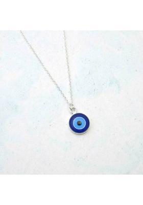 TODANI JEMS Evil Protection Stone Evil Eye Stone Pendant For Men & Women Silver Crystal Stone