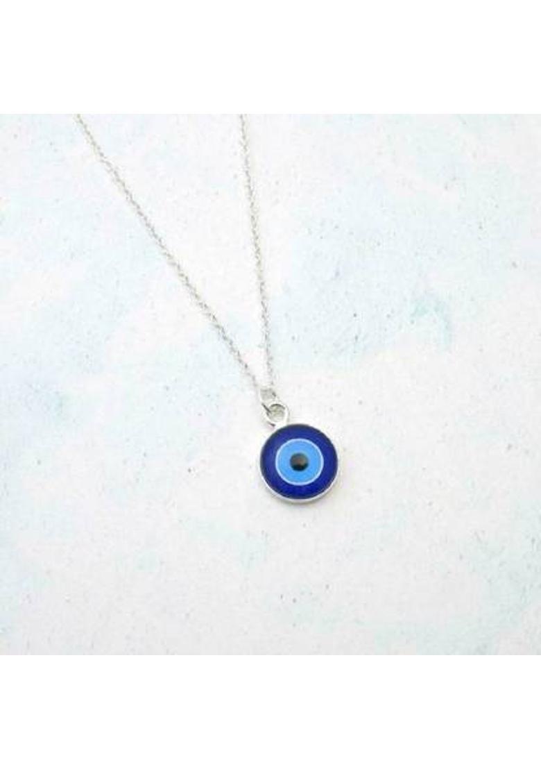 TODANI JEMS Evil Protection Stone Evil Eye Stone Pendant For Men & Women Silver Crystal Stone - Indya