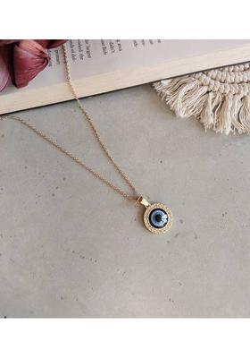 Evil Eye Gold-Plated Pendant Gold-plated Plated Alloy Chain Set