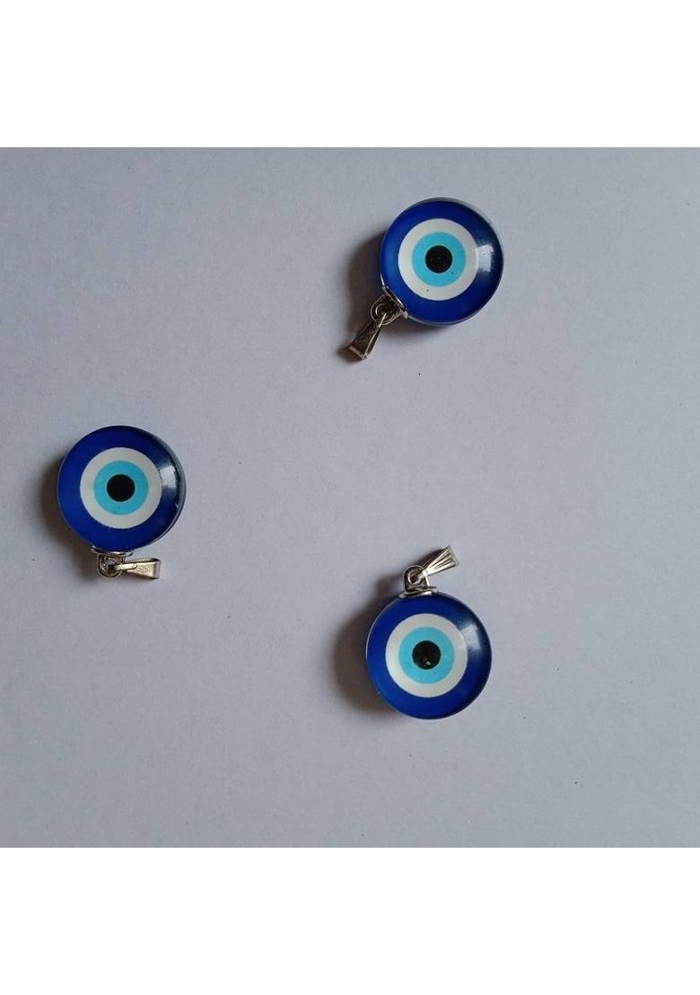 Khushi Traders Blue Evil Eye Pendant Original Turkish Evil Eye For Women, Crystal Locket 3pc Crystal Pendant - Indya