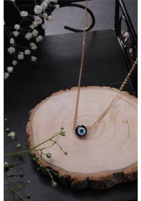 Jewelz Gold-Plated Chain With Blue Evil-Eye Pendent Gold-plated Alloy