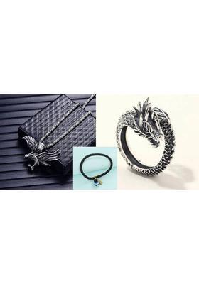 Stainless Steel Silver Silver Jewel Set&nbsp;&nbsp;(Pack of 2)